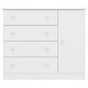 Ver imagem 4 de Berço Americano Doce Sonho 100 com Rodízios e Cômoda 2561 com Nicho Organizador 3 Gavetas Branco