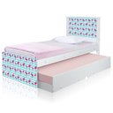 Ver imagem 1 de Cama Bicama Juvenil Flamingo com Colchões