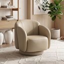 Ver imagem 2 de Poltrona Decorativa Avany Base Fixa Corano Bege - Nexta Casa