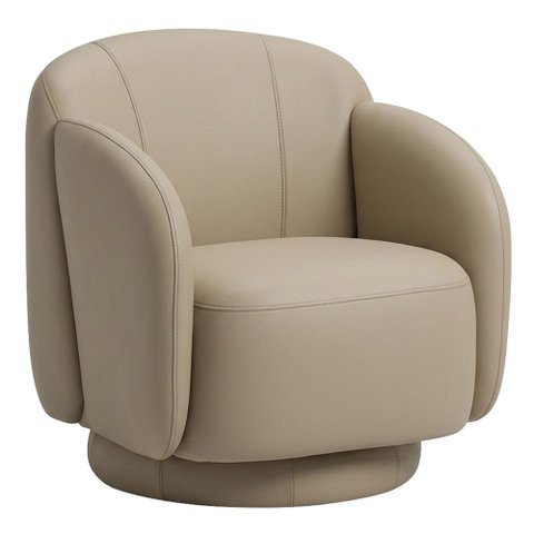 Poltrona Decorativa Avany Base Fixa Corano Bege - Nexta Casa