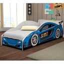 Ver imagem 1 de Cama Carro com Baú Infantil Lizzy Azul
