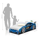 Ver imagem 2 de Cama Carro com Baú Infantil Lizzy Azul