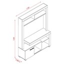Ver imagem 3 de Estante Home Theater Flávia Cinamomo Off White - Madetec