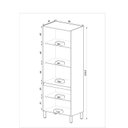 Ver imagem 2 de Armário Cristaleira Quiditá 4 Portas 80x218,5 Montana/Fumê/Grafite/Vidro Incolor