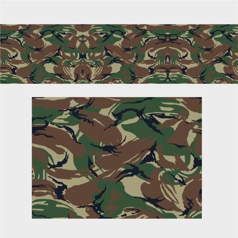 Adesivo Camuflado Camuflagem Militar Verde Marrom 2,00x0,50