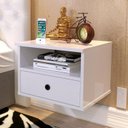 Ver imagem 1 de Mesa de Cabeceira 100% MDF Suspensa com gaveta - Sophi