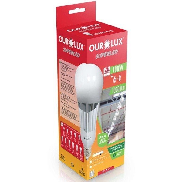 Lâmpada OUROLUX Bulbo Super LED 100w 6500k Branca Fria Bivolt - 2