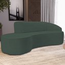 Ver imagem 2 de Sofá 3 Lugares Curvo Sala de Estar Living Firenze Direito D02 Linho Verde Musgo 210 cm C-117 - Lyam