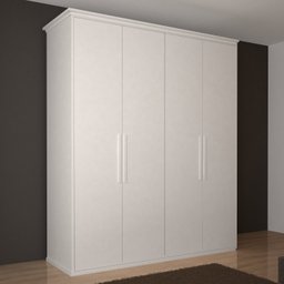Guarda-Roupa Solteiro 100% MDF 4 Portas e 2 Gavetas Eco 12 Bom Pastor - 1