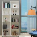 Ver imagem 2 de Kit 02 Estantes Multiuso com 10 Nichos Clean 187x90 Branco - Lyam Decor
