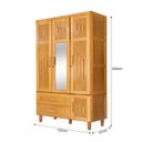 Ver imagem 5 de Guarda Roupa em Madeira Maciça 3 Portas 1 Porta com Espelho Imperatriz Imbuia