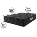 Ver imagem 2 de Colchão King Cama Inbox Ortofirm Black 193x203x32 Double Face Espuma D33 Preto