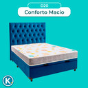 Ver imagem 4 de Cama + Bau Azul e Colchão D20 Casal - D20 Inducol + Cabeceira