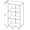 Ver imagem 5 de Kit 02 Estantes Multiuso com 02 Prateleiras Clean 81x45 cm Preto - Lyam Decor