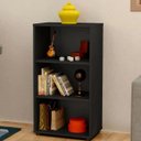 Ver imagem 2 de Kit 02 Estantes Multiuso com 02 Prateleiras Clean 81x45 cm Preto - Lyam Decor