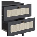 Ver imagem 5 de Mesa de Cabeceira Oslo 2 Gavetas Nero/Preto 27933