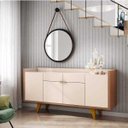 Ver imagem 1 de Aparador para Sala Buffet com 4 Portas 2 Gavetas Havana Off White Nature