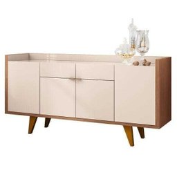 Aparador para Sala Buffet com 4 Portas 2 Gavetas Havana Off White Nature - 2