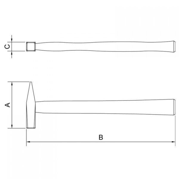 Martelo Pena com Cabo de Madeira 200g Tramontina PRO - 3