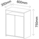 Ver imagem 6 de Balcão Multiuso Escritório Sala Cool 2 Portas Preto - Lyam Decor