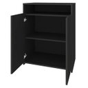 Ver imagem 5 de Balcão Multiuso Escritório Sala Cool 2 Portas Preto - Lyam Decor