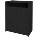 Ver imagem 1 de Balcão Multiuso Escritório Sala Cool 2 Portas Preto - Lyam Decor