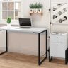 Kit Mesa para Escritório Industrial Soft com Gaveteiro Work 2 Gavetas Branco Fosco - Lyam Decor - 2