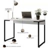 Kit Mesa para Escritório Industrial Soft com Gaveteiro Work 2 Gavetas Branco Fosco - Lyam Decor - 7
