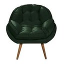 Ver imagem 2 de Kit 02 Poltrona Decorativa California Suede Verde Pés Palito - Fina Mobília