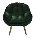 Ver imagem 2 de Kit 02 Poltrona Decorativa California Suede Verde Pés Palito - Fina Mobília