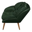 Ver imagem 3 de Kit 02 Poltrona Decorativa California Suede Verde Pés Palito - Fina Mobília