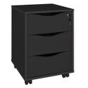 Ver imagem 6 de Gaveteiro para Escritório Office com Rodízios 3 Gavetas Face Preto - Lyam Decor