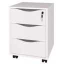 Ver imagem 1 de Gaveteiro para Escritório Office com Rodízios 3 Gavetas Face Branco - Lyam Decor