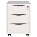 Ver imagem 3 de Gaveteiro para Escritório Office com Rodízios 3 Gavetas Face Branco - Lyam Decor