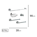 Ver imagem 3 de Kit Inox Flux Hidro 5PCS Slim Redondo Inox Cr