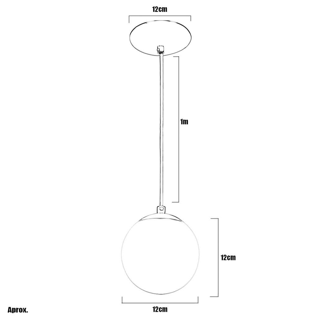 kit 2 Lustres Pendentes Orby Bolinha Branco - 5