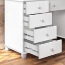 Ver imagem 4 de Penteadeira Camarim Branca 9 Gavetas Espelho Led e Banqueta