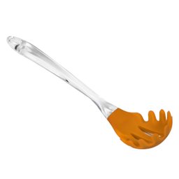 Kit 6 Pegador de Macarrão Silicone 35 cm Laranja Gourmet Mix Massas Servir - 4
