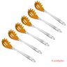 Kit 6 Pegador de Macarrão Silicone 35 cm Laranja Gourmet Mix Massas Servir - 1