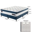 Ver imagem 5 de Cama Box Colchão King Size com Molas Ensacadas Master 193x203x77cm Azul
