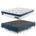 Ver imagem 4 de Cama Box Colchão King Size com Molas Ensacadas Master 193x203x77cm Azul