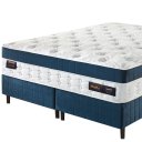 Ver mais imagens de Cama Box Colchão King Size com Molas Ensacadas Master 193x203x77cm Azul