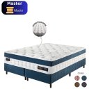 Ver imagem 3 de Cama Box Colchão King Size com Molas Ensacadas Master 193x203x77cm Azul