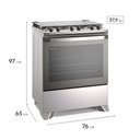 Ver imagem 7 de Fogão 5 Bocas Electrolux Efficient com Mesa Inox Perfectcook e Vaporbake (fe5ic) Cinza Bivolt
