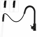 Ver imagem 4 de Torneira Gourmet Monocomando Misturador Preta Fosca 3 Jatos Extensivel Quente e Frio