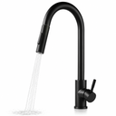 Ver imagem 2 de Torneira Gourmet Monocomando Misturador Preta Fosca 3 Jatos Extensivel Quente e Frio