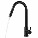 Ver imagem 3 de Torneira Gourmet Monocomando Misturador Preta Fosca 3 Jatos Extensivel Quente e Frio