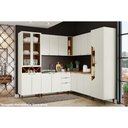 Ver imagem 5 de Armário Aéreo Cozinha Modulado Canto Reto Essência 1 Porta Areia/Nature - Henn