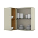 Ver imagem 4 de Armário Aéreo Cozinha Modulado Canto Reto Essência 1 Porta Areia/Nature - Henn
