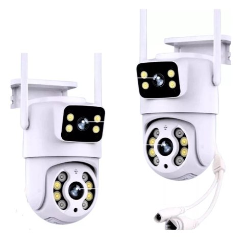 Câmera Ip Wi-fi Lentes Dupla Externa Prova D'água Infravermelho Hd 1080p